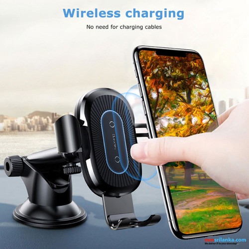 Baseus Wireless Charger Gravity Car Mount Osculum Type Black